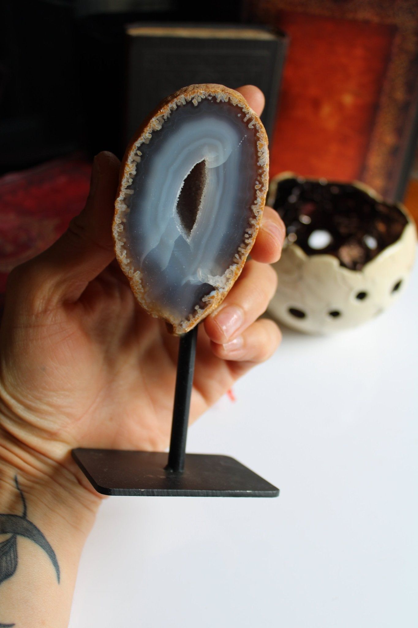 1 agate sur socle - Aurore Lune 