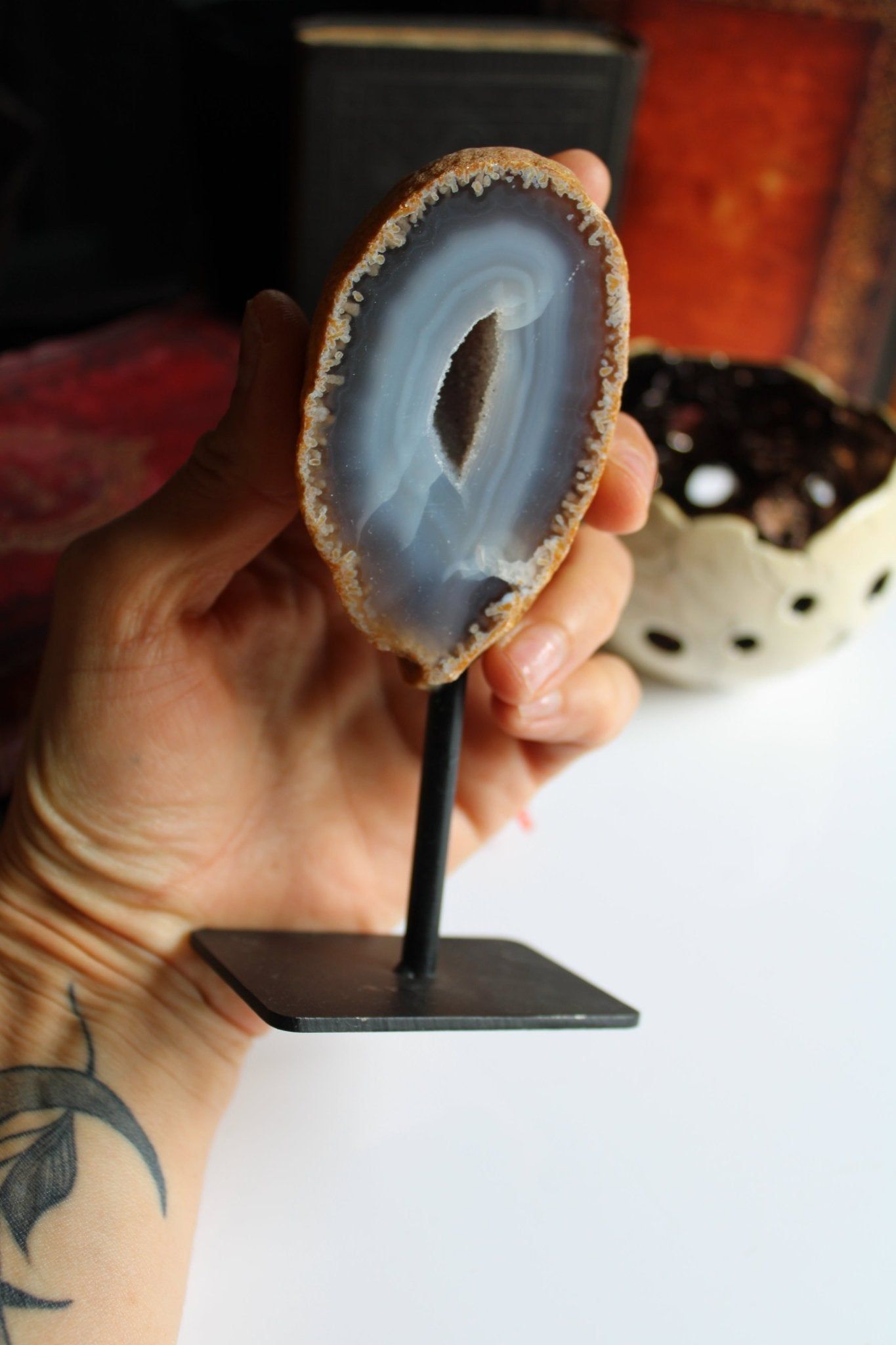 1 agate sur socle - Aurore Lune 
