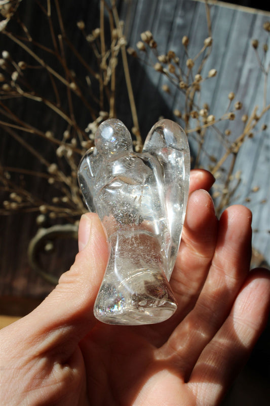 1 bel ange en cristal de roche 7.5 cm *COLIS* - Aurore Lune 