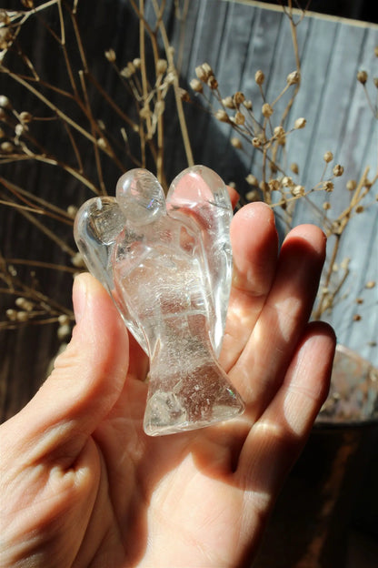 1 bel ange en cristal de roche 7.5 cm *COLIS* - Aurore Lune 