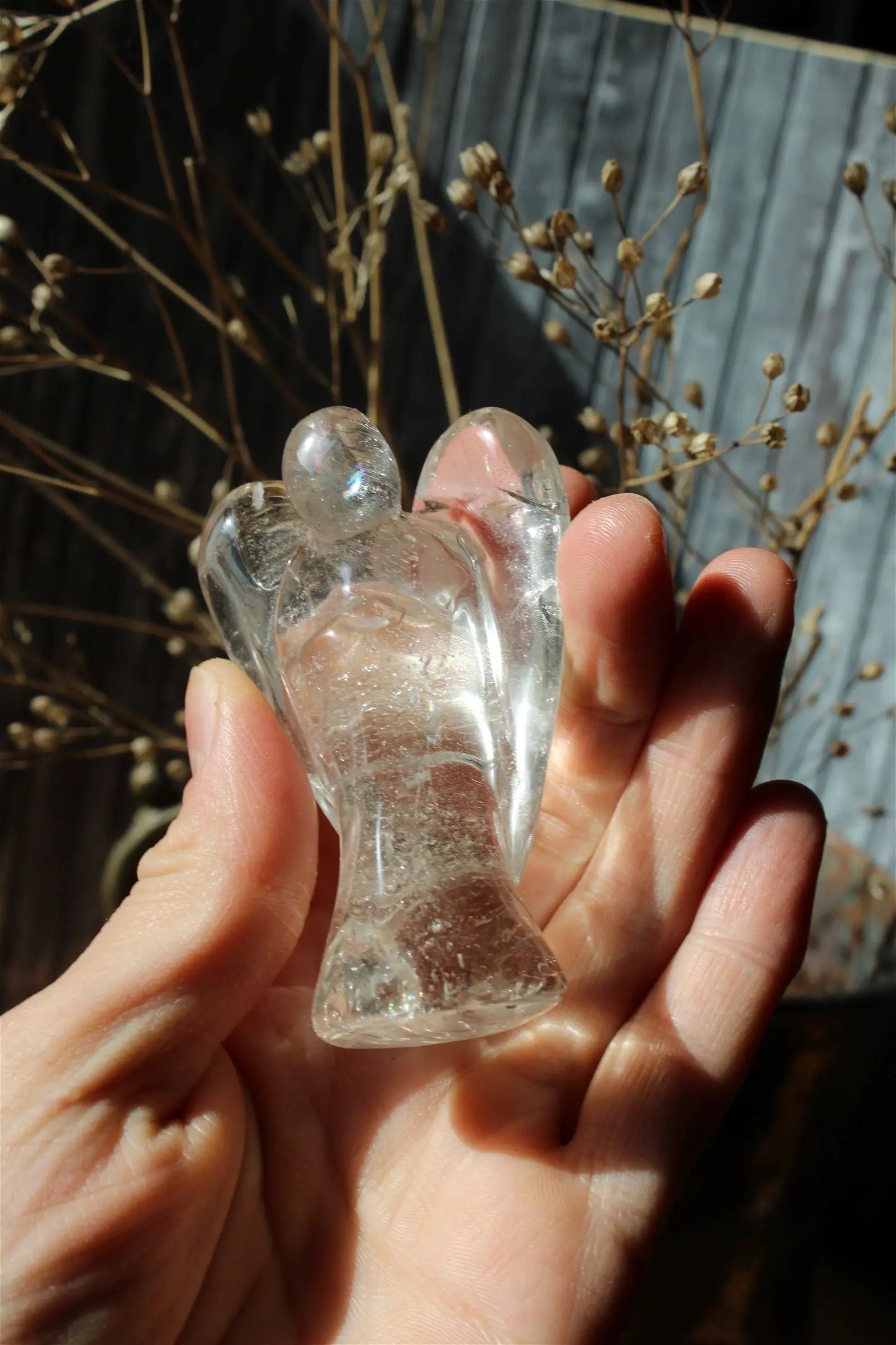 1 bel ange en cristal de roche 7.5 cm *COLIS* - Aurore Lune 