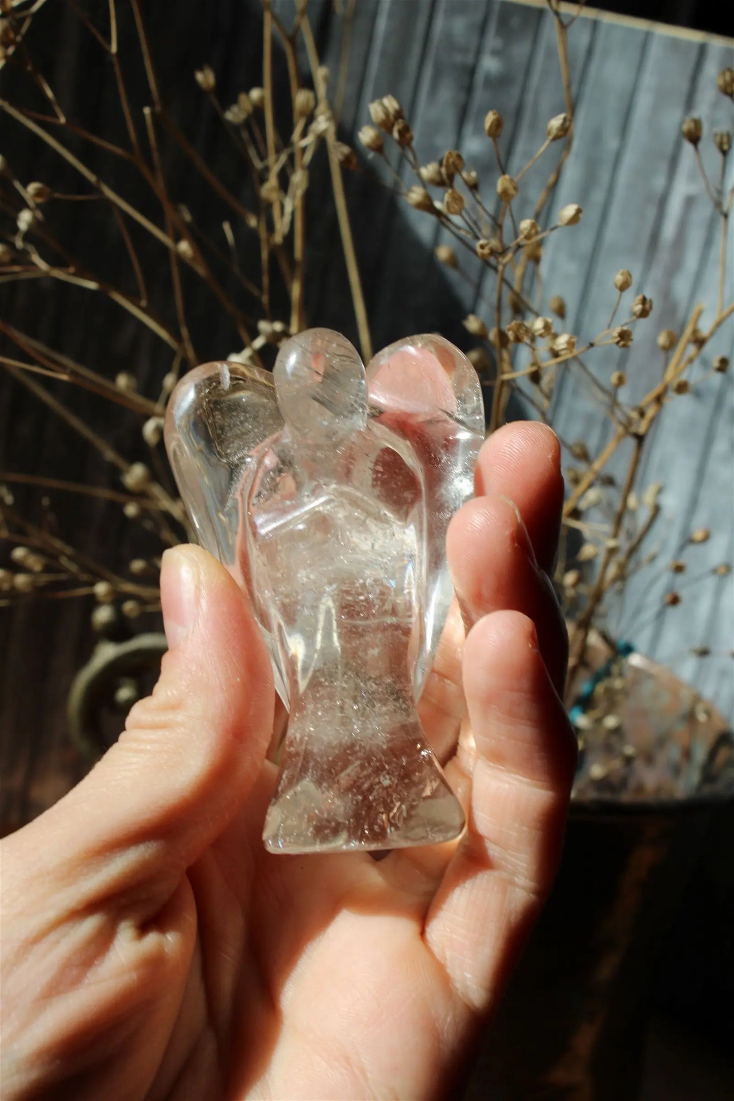 1 bel ange en cristal de roche 7.5 cm *COLIS* - Aurore Lune 