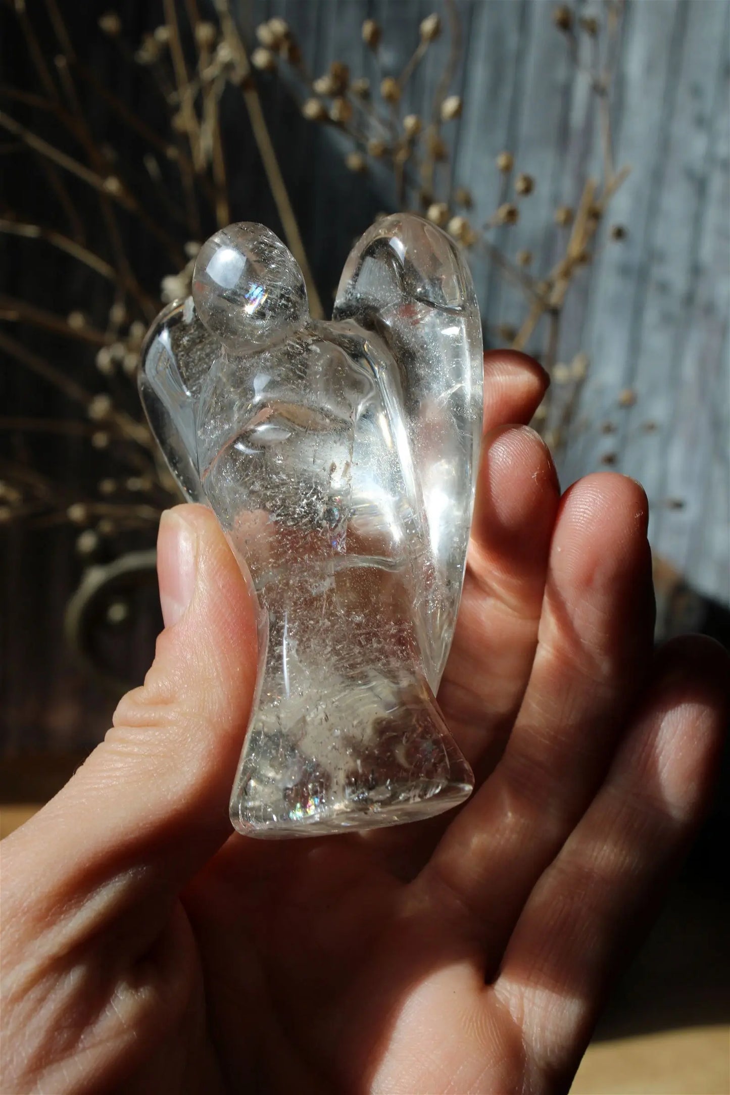 1 bel ange en cristal de roche 7.5 cm *COLIS* - Aurore Lune 