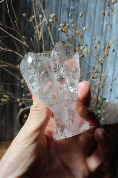 1 bel ange en cristal de roche 8.5 cm *COLIS* - Aurore Lune 
