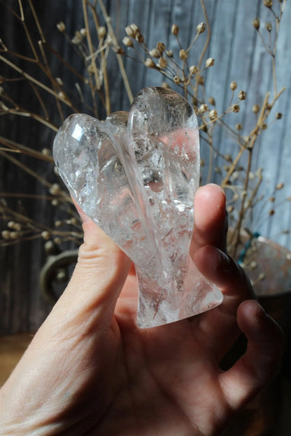 1 bel ange en cristal de roche 8.5 cm *COLIS* - Aurore Lune 