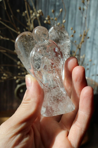 1 bel ange en cristal de roche 8.5 cm *COLIS* - Aurore Lune 