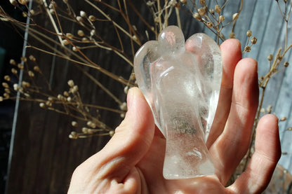 1 bel ange en cristal de roche  8 cm *COLIS* - Aurore Lune 