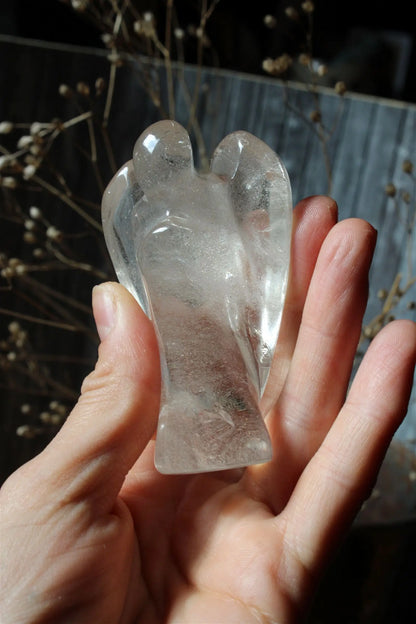 1 bel ange en cristal de roche  8 cm *COLIS* - Aurore Lune 