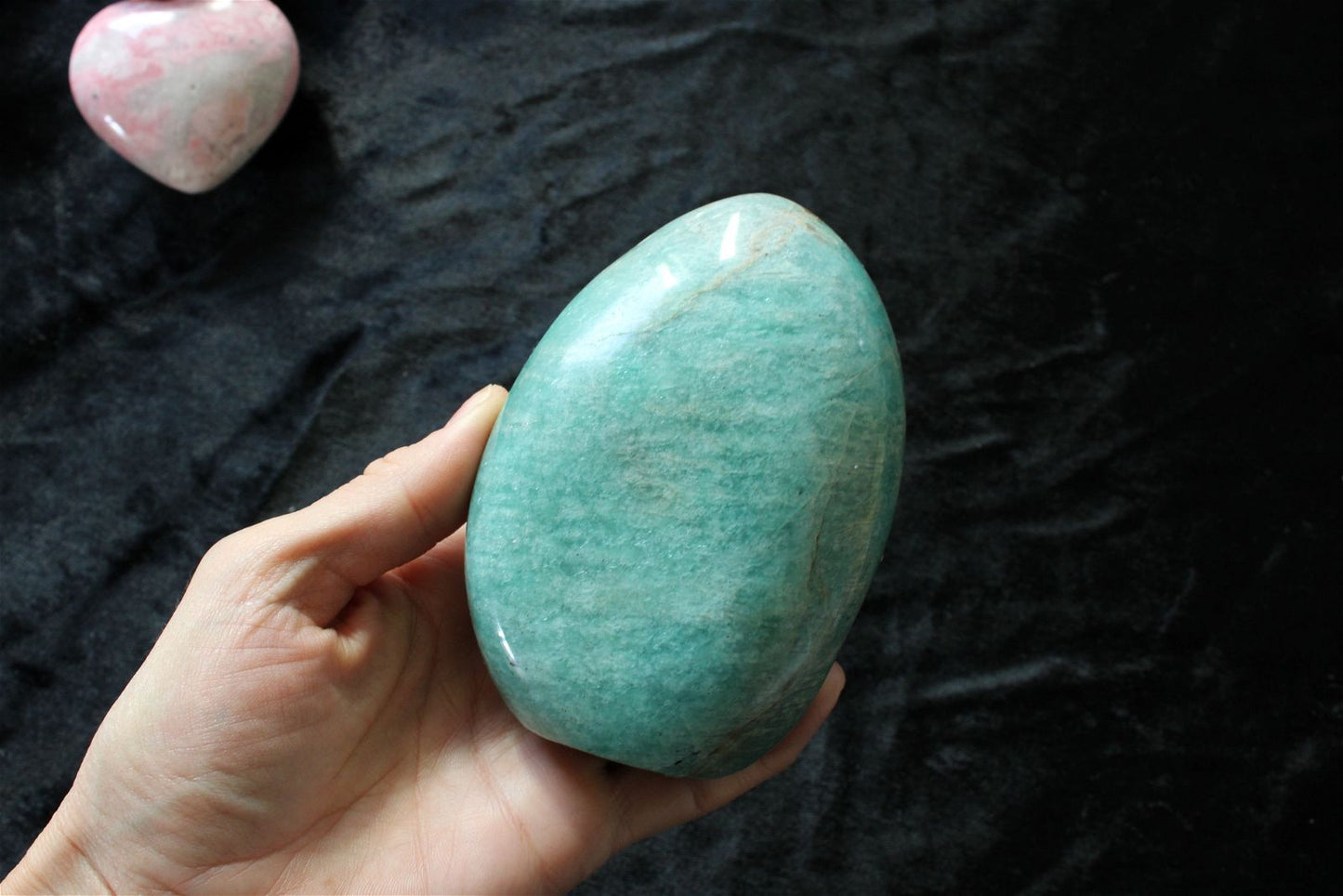 1 belle amazonite à poser 11.5 cm - Aurore Lune 