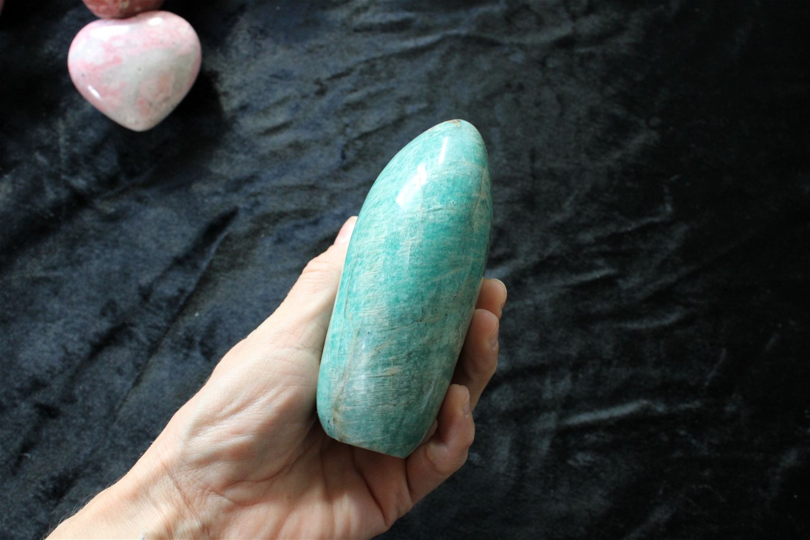 1 belle amazonite à poser 11.5 cm - Aurore Lune 