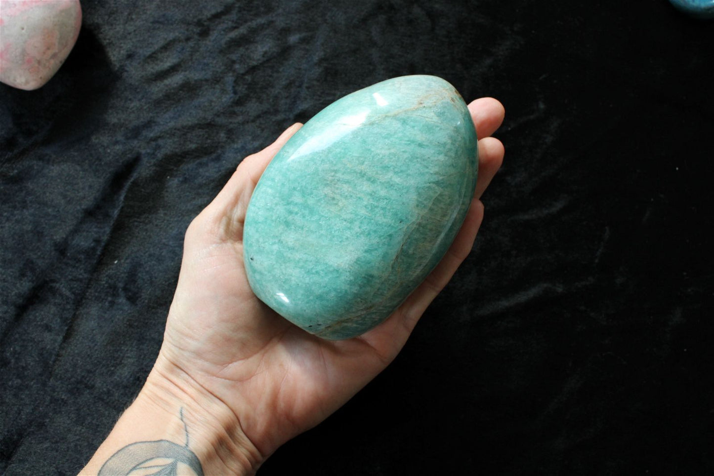 1 belle amazonite à poser 11.5 cm - Aurore Lune 