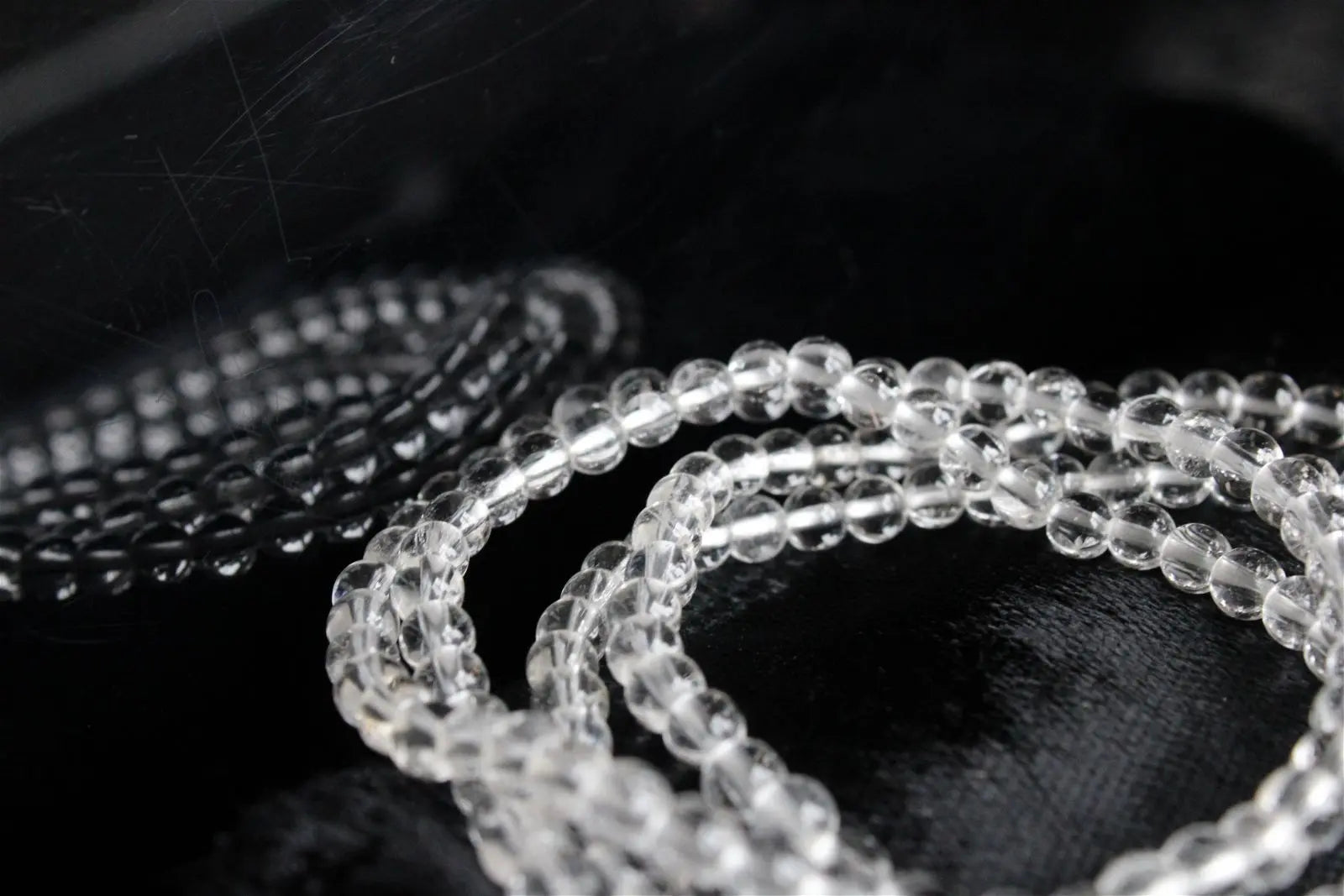 1 bracelet cristal de roche poignet fin à moyen - Aurore Lune 