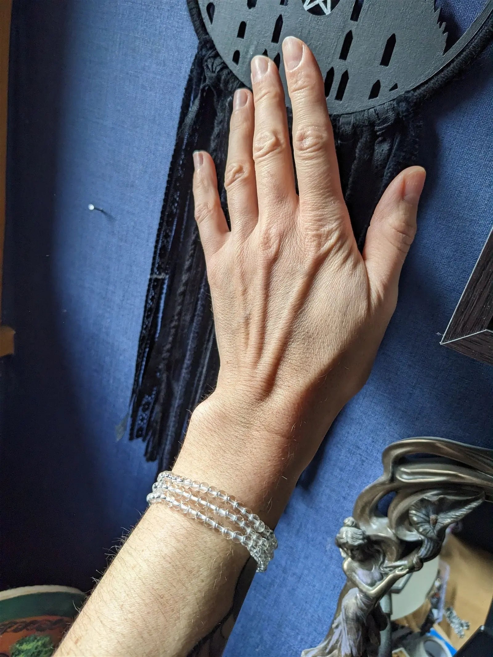 1 bracelet cristal de roche poignet fin à moyen - Aurore Lune 