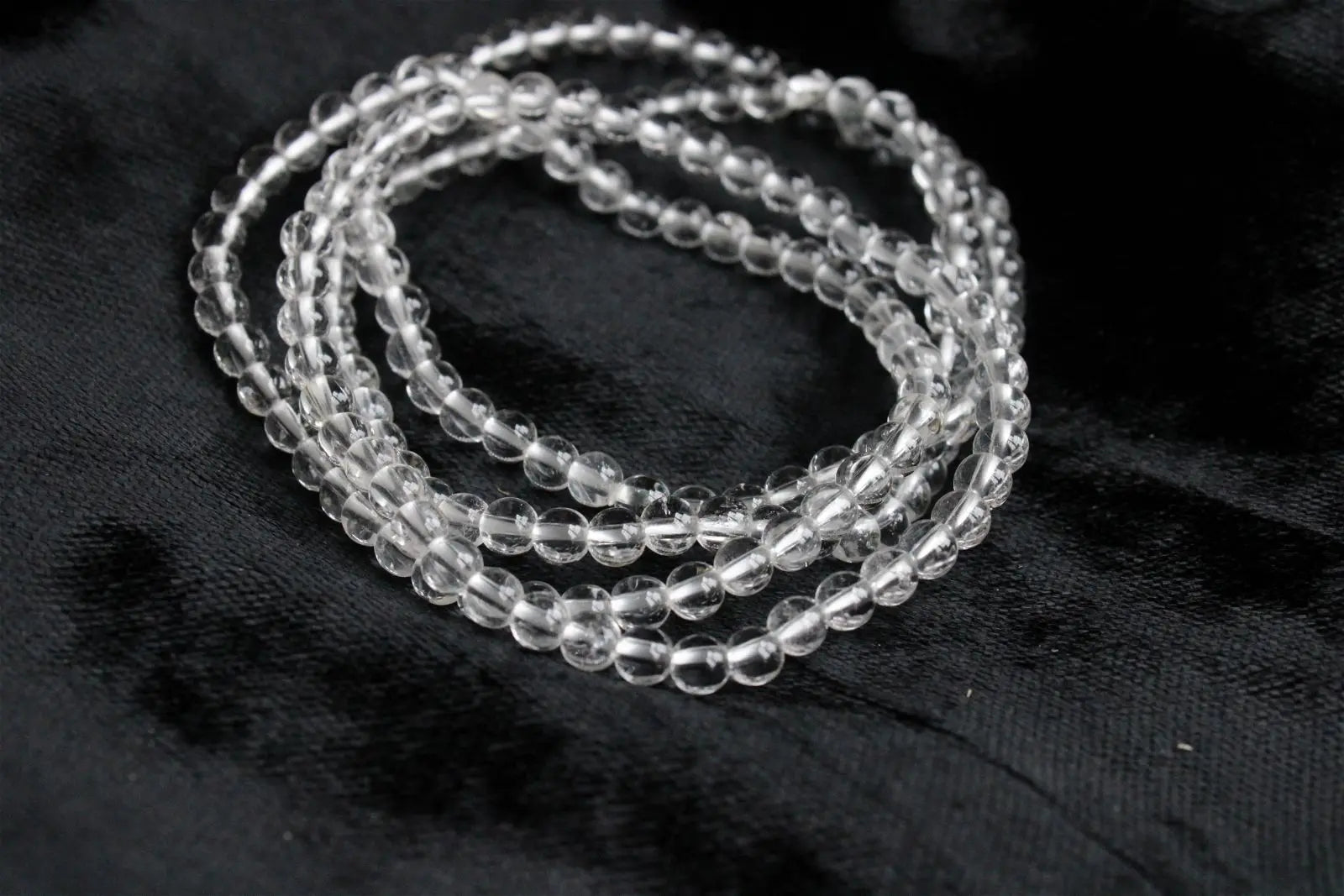 1 bracelet cristal de roche poignet fin à moyen - Aurore Lune 