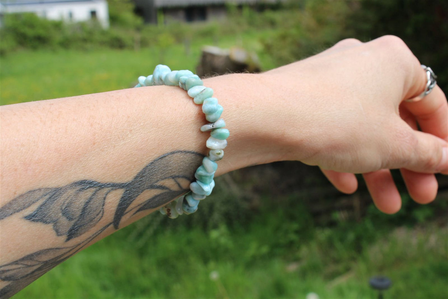 1 bracelet de larimar poignet fin ou moyen - Aurore Lune 