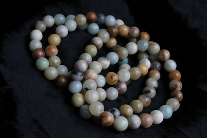 1 bracelet en amazonite élastiqué - Aurore Lune 