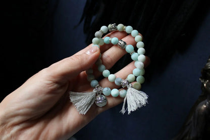 1 bracelet en amazonite frost élastiqué - Aurore Lune 