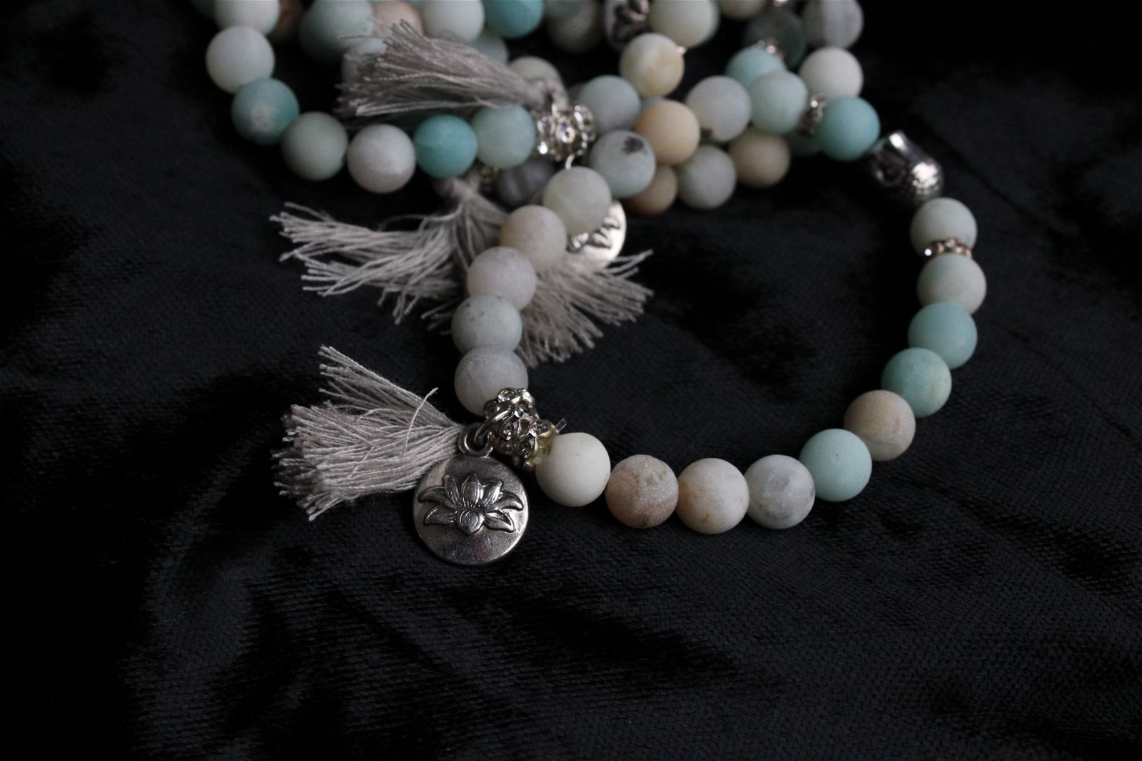 1 bracelet en amazonite frost élastiqué - Aurore Lune 