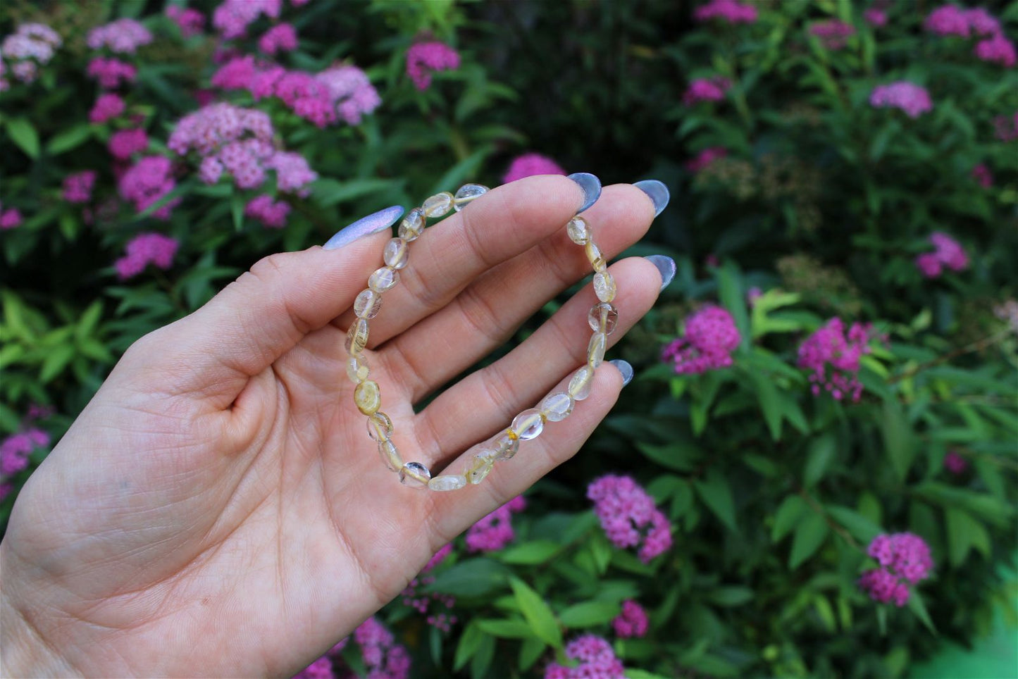 1 bracelet  quartz à rutilé - Aurore Lune 