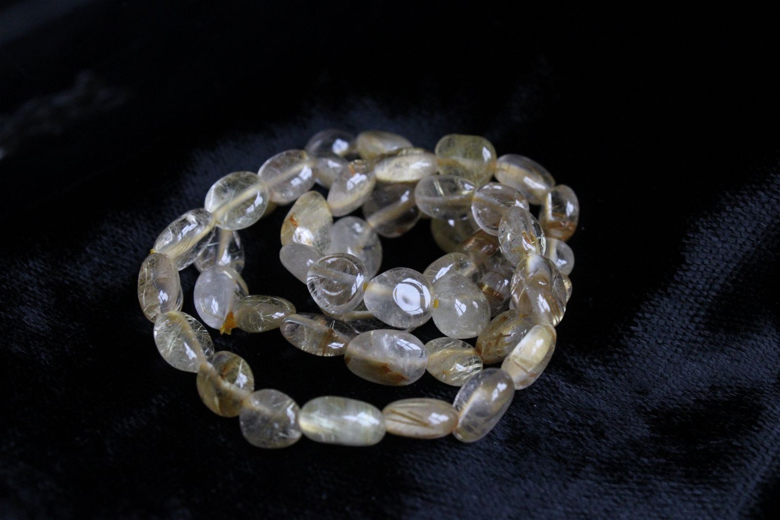 1 bracelet  quartz à rutilé - Aurore Lune 