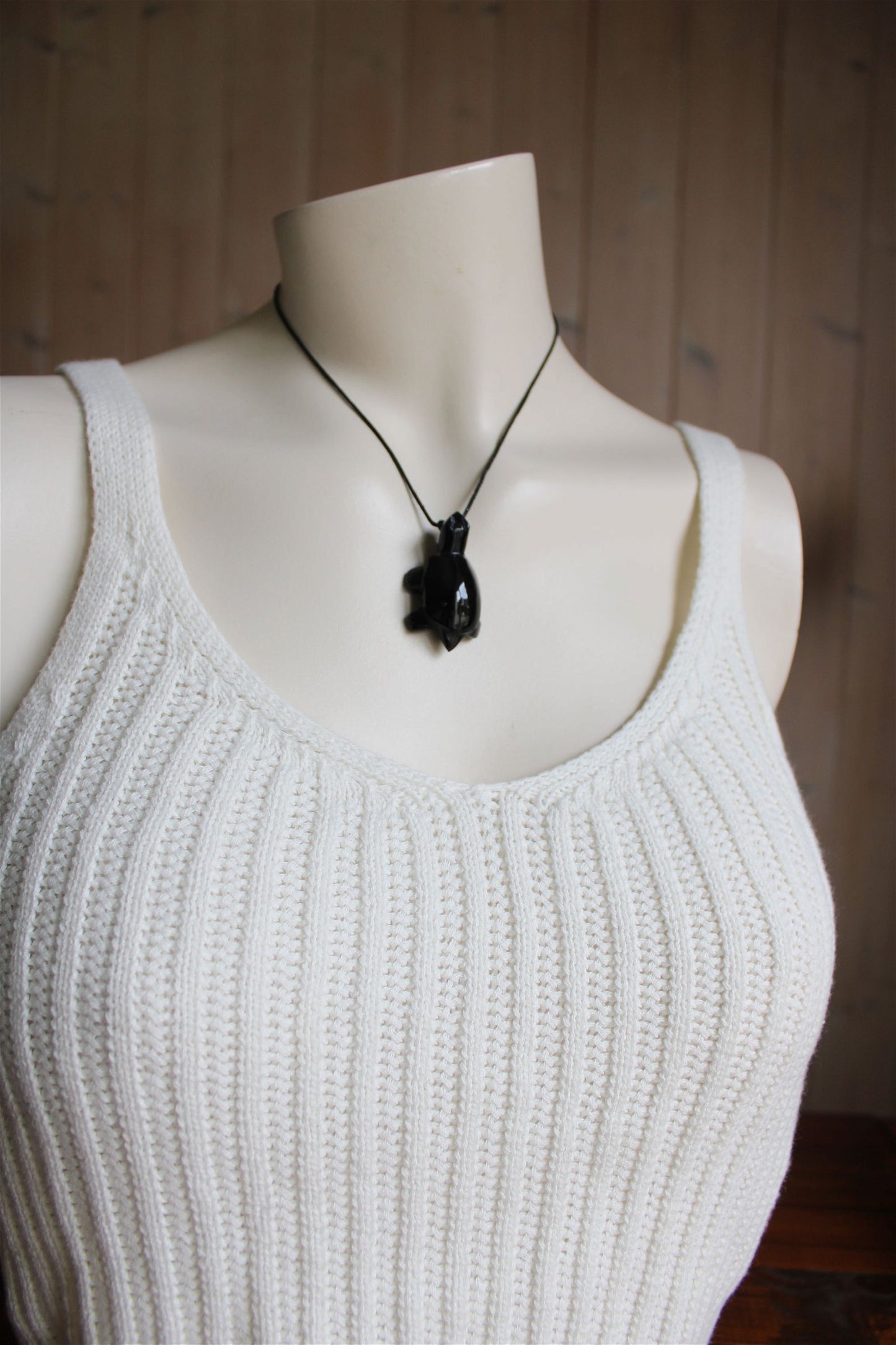 1 collier tortue en obsidienne oeil céleste - Aurore Lune 