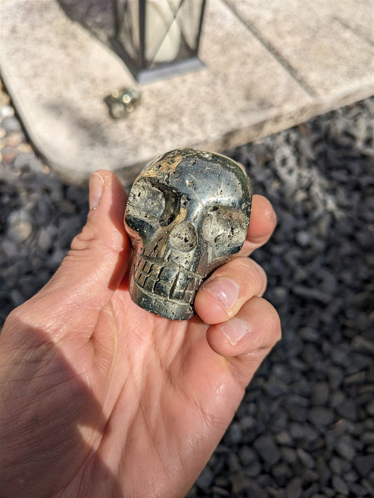 1 crâne en pyrite - Aurore Lune 