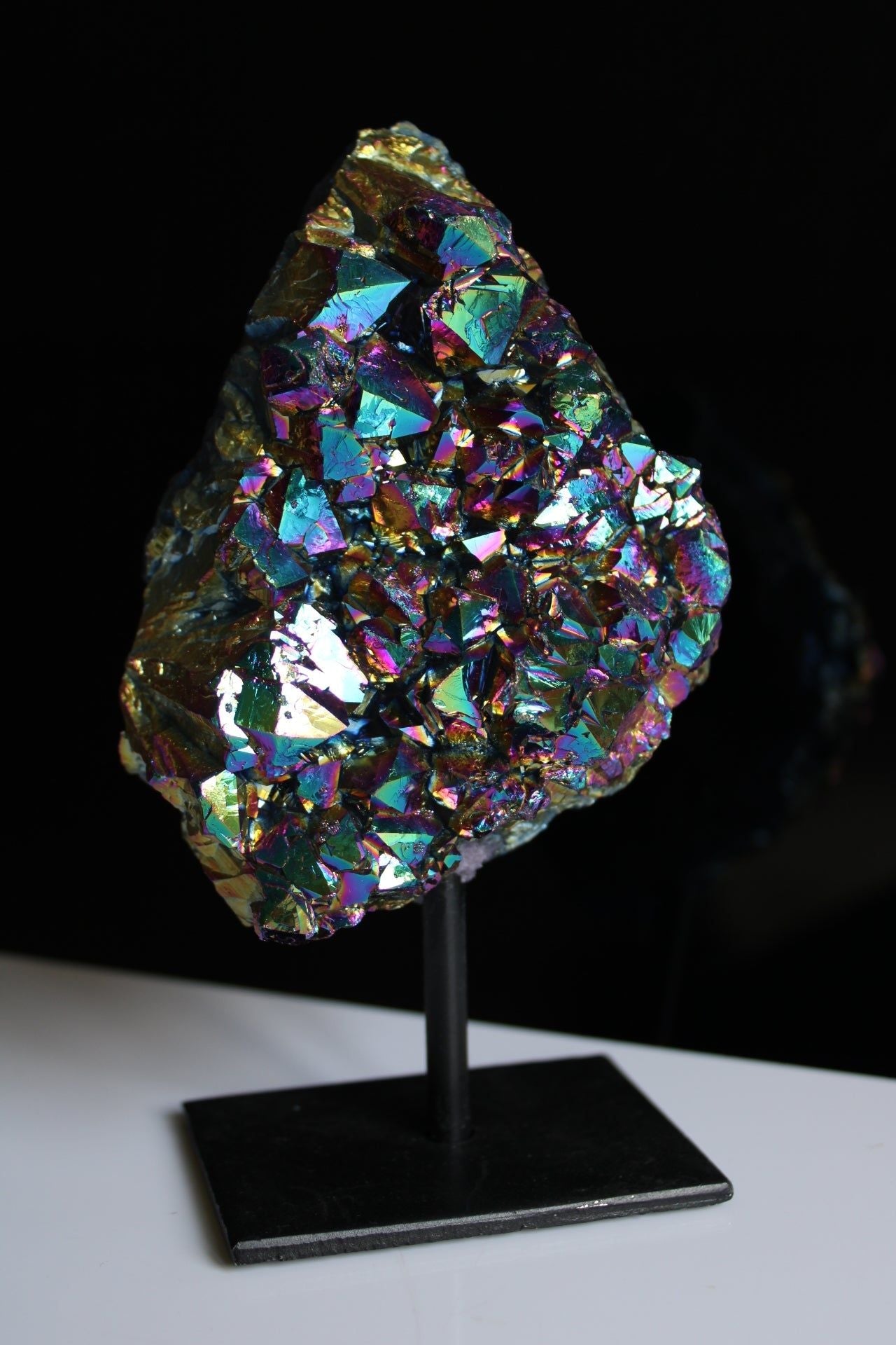 1 cristal de roche RAINBOW AURA - Aurore Lune 