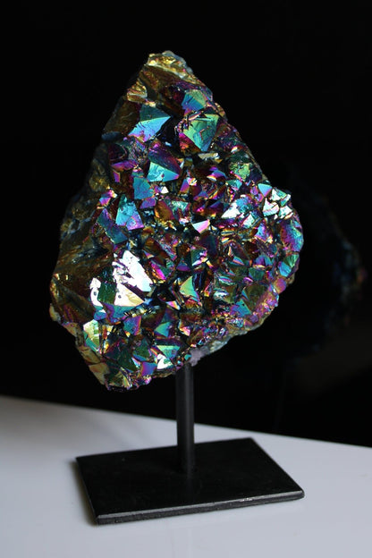 1 cristal de roche RAINBOW AURA - Aurore Lune 