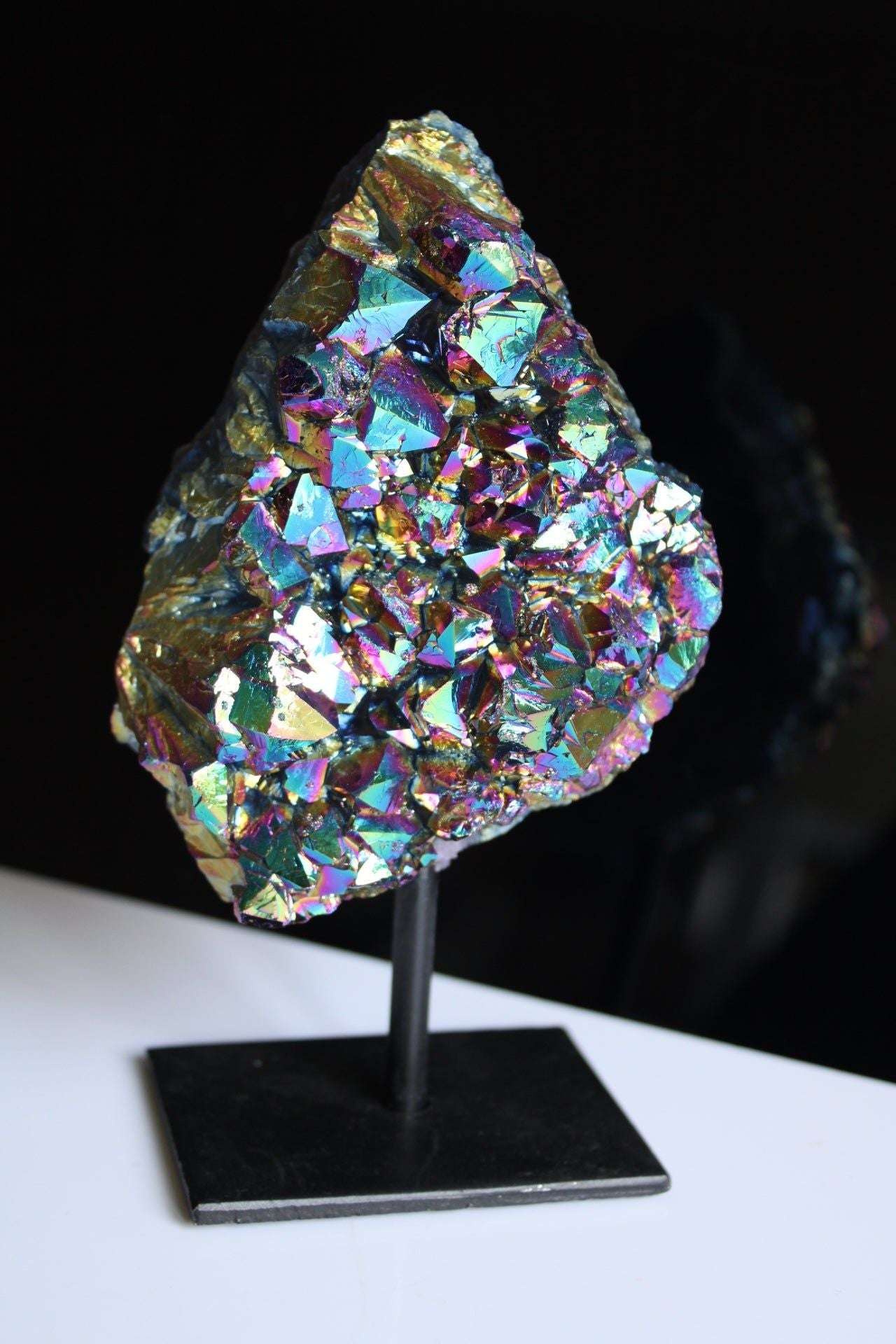 1 cristal de roche RAINBOW AURA - Aurore Lune 