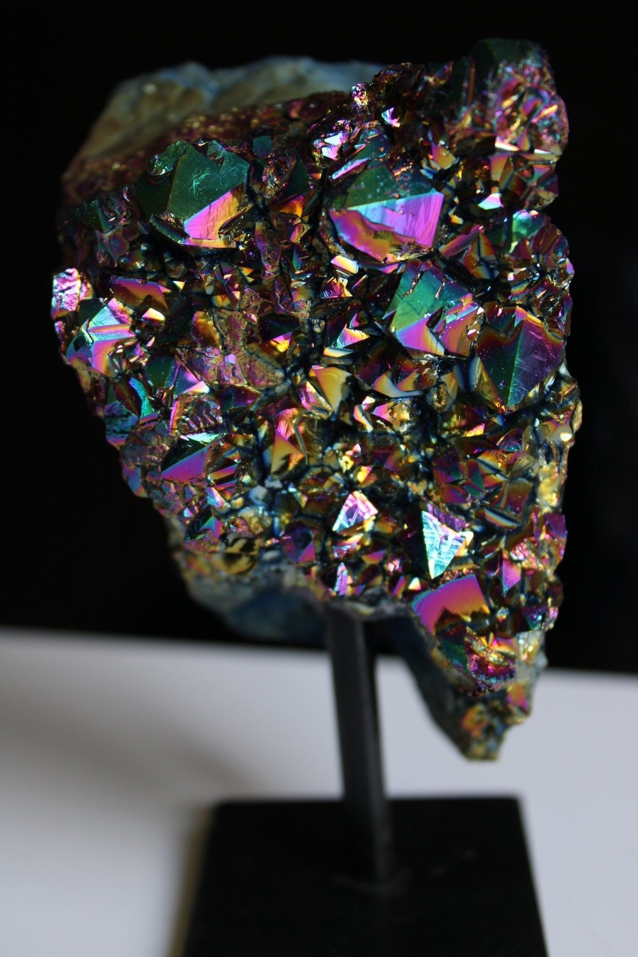 1 cristal de roche RAINBOW AURA - Aurore Lune 
