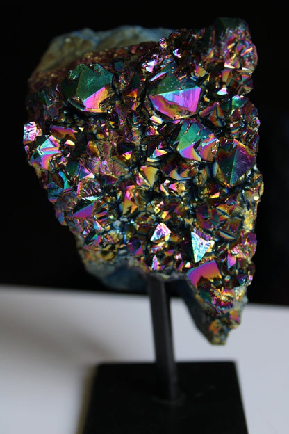 1 cristal de roche RAINBOW AURA - Aurore Lune 