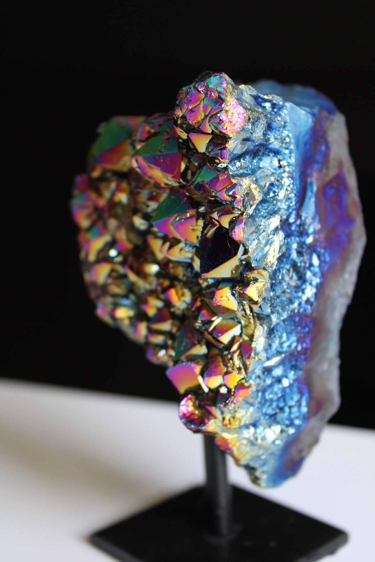 1 cristal de roche RAINBOW AURA - Aurore Lune 