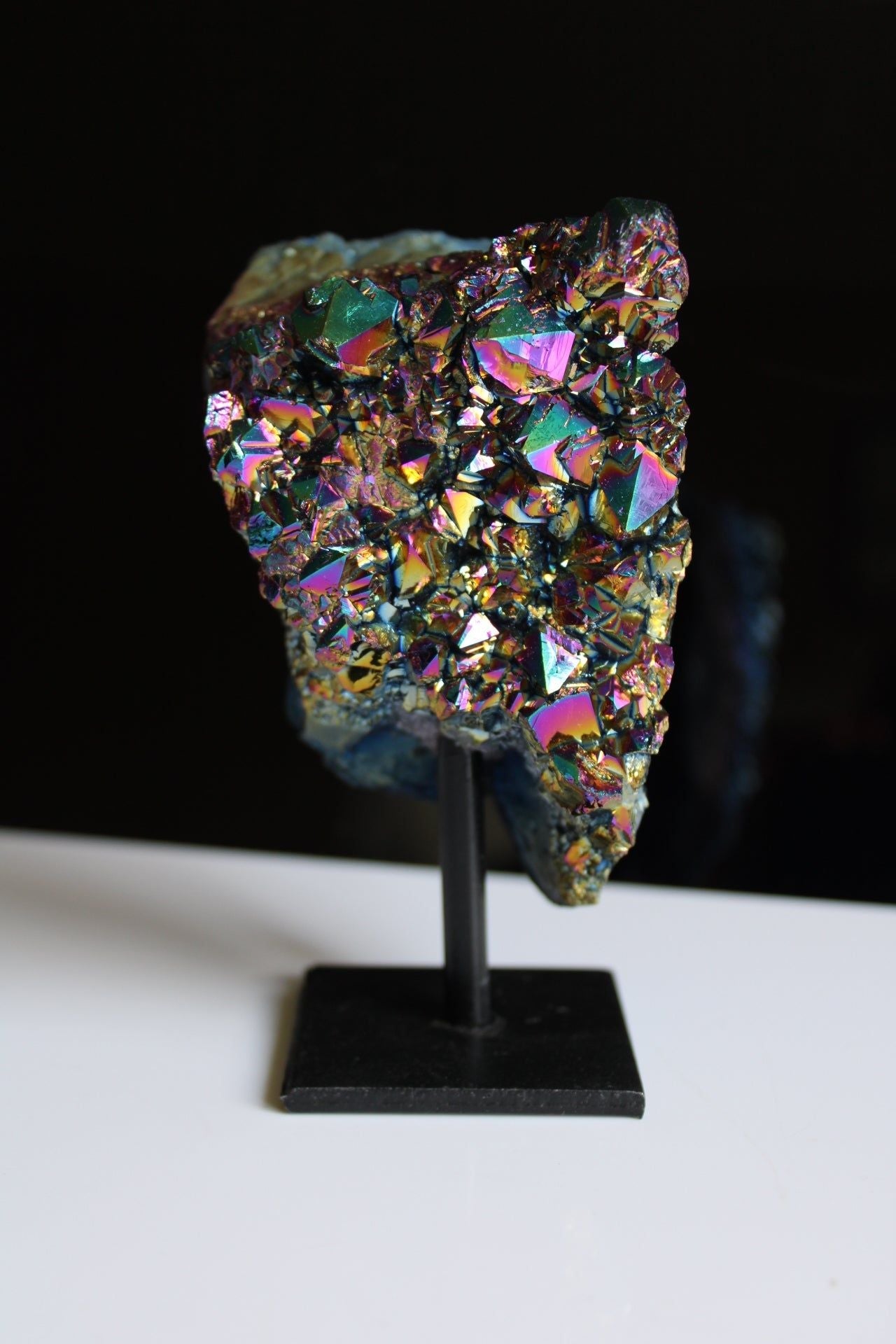 1 cristal de roche RAINBOW AURA - Aurore Lune 