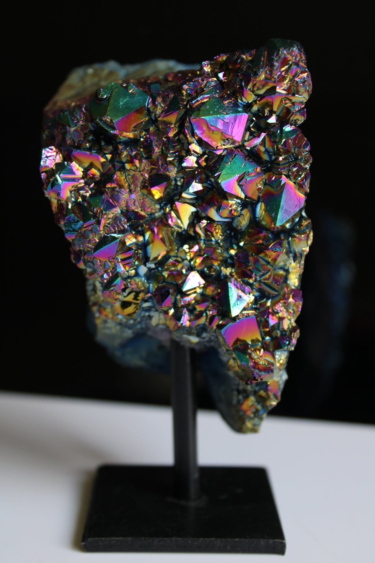 1 cristal de roche RAINBOW AURA - Aurore Lune 