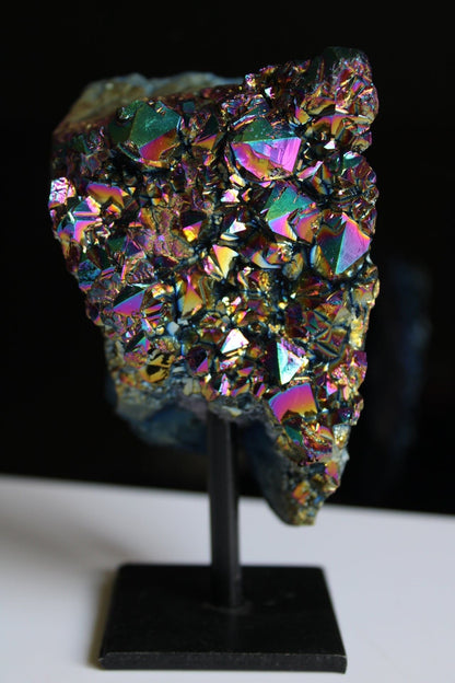 1 cristal de roche RAINBOW AURA - Aurore Lune 