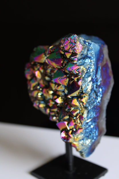 1 cristal de roche RAINBOW AURA - Aurore Lune 