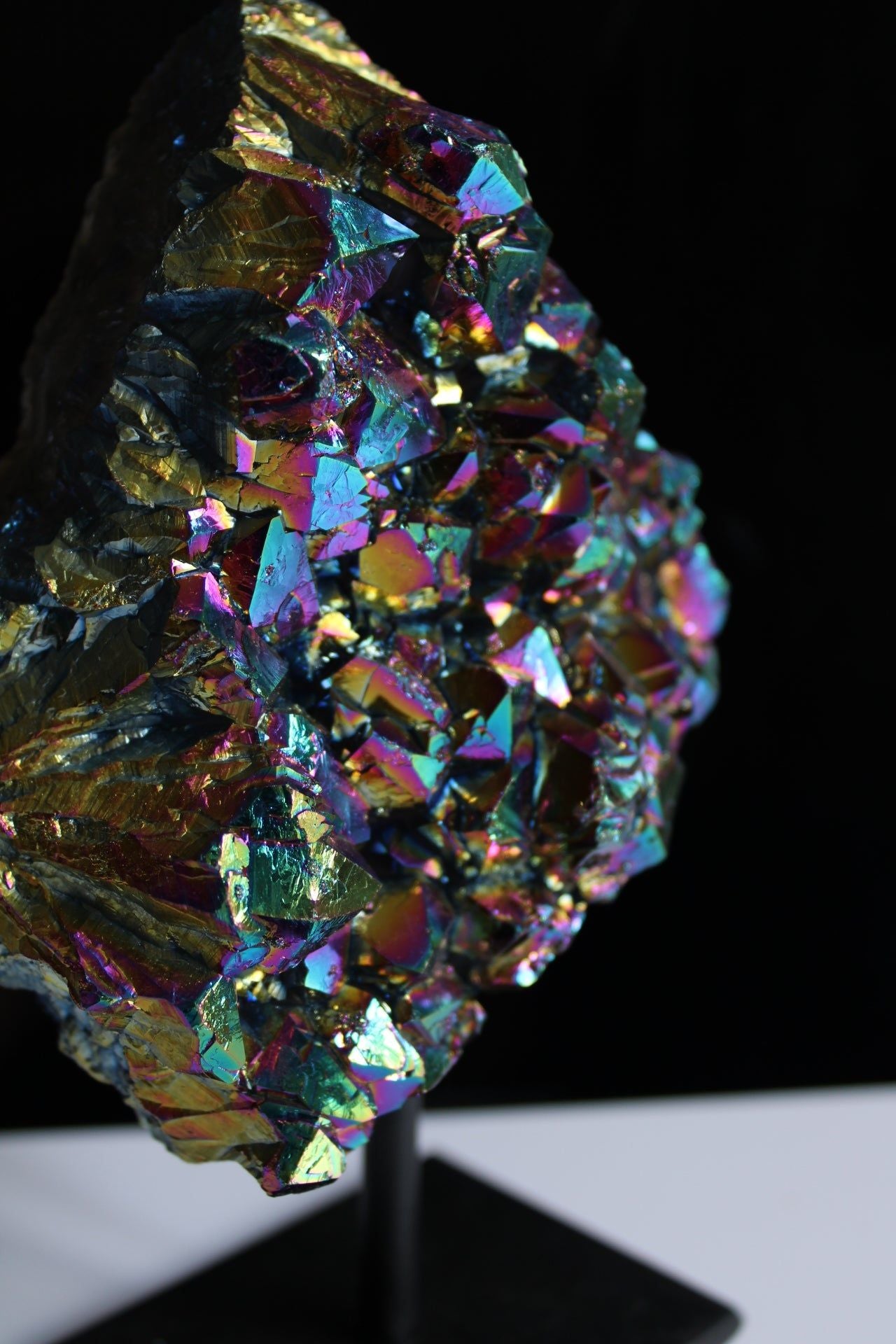 1 cristal de roche RAINBOW AURA - Aurore Lune 