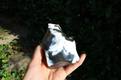1 flamme agate neige ou fantôme - format COLIS - Aurore Lune 