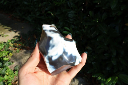 1 flamme agate neige ou fantôme - format COLIS - Aurore Lune 