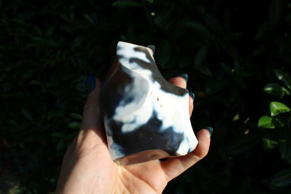 1 flamme agate neige ou fantôme - format COLIS - Aurore Lune 