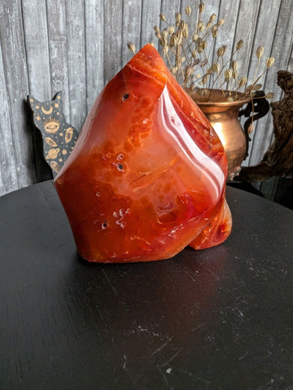 1 flamme en cornaline - Aurore Lune 