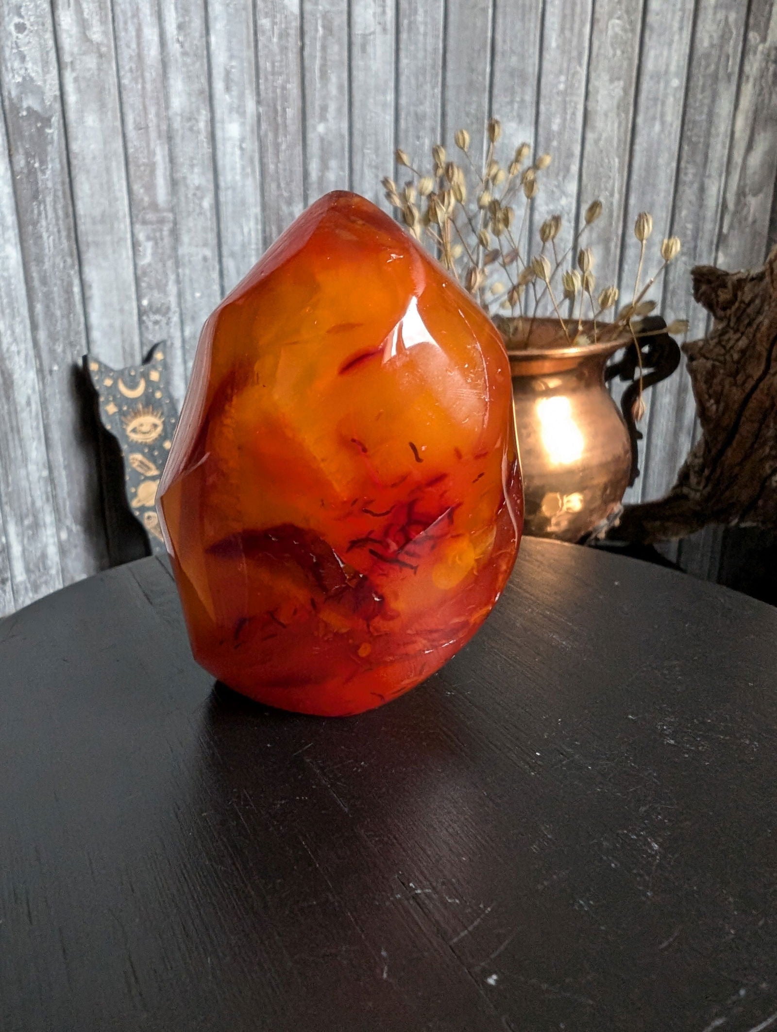 1 flamme en cornaline - Aurore Lune 