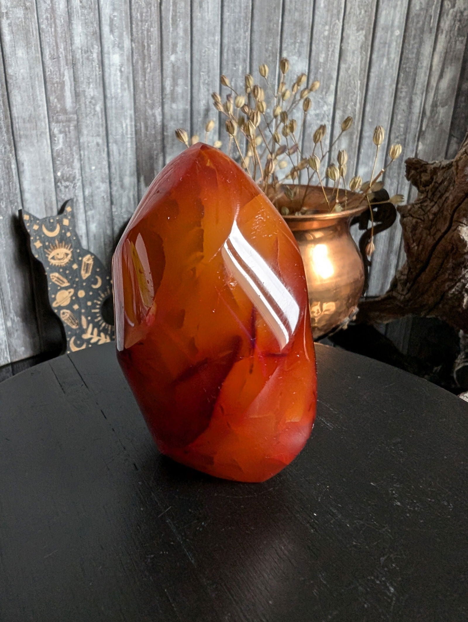 1 flamme en cornaline - Aurore Lune 