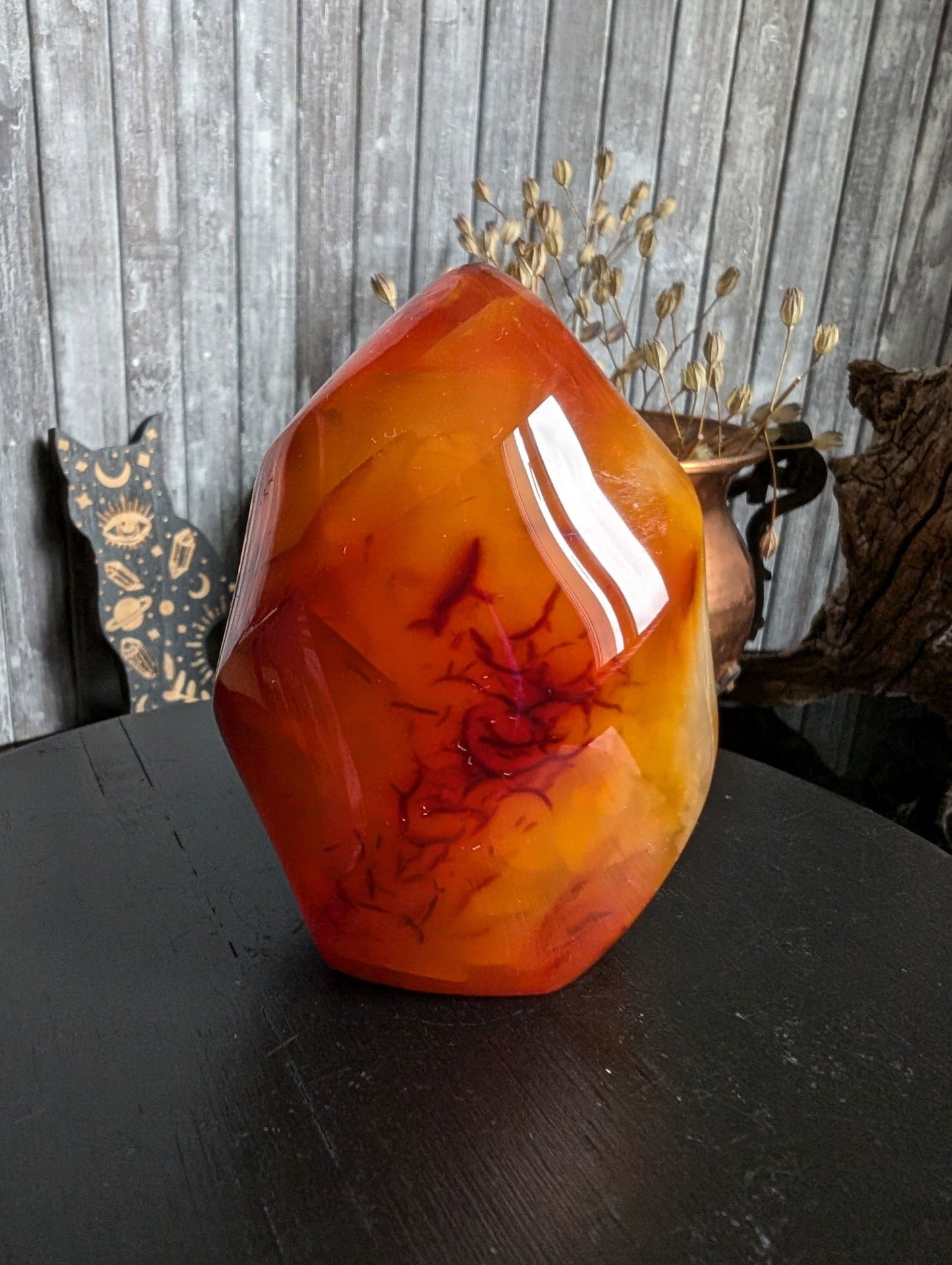1 flamme en cornaline - Aurore Lune 