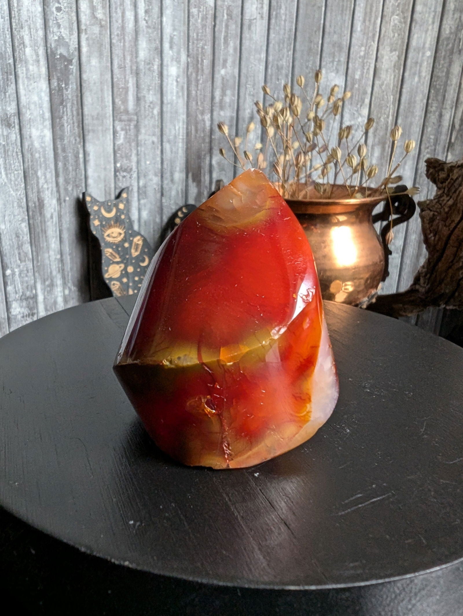 1 flamme en cornaline - Aurore Lune 