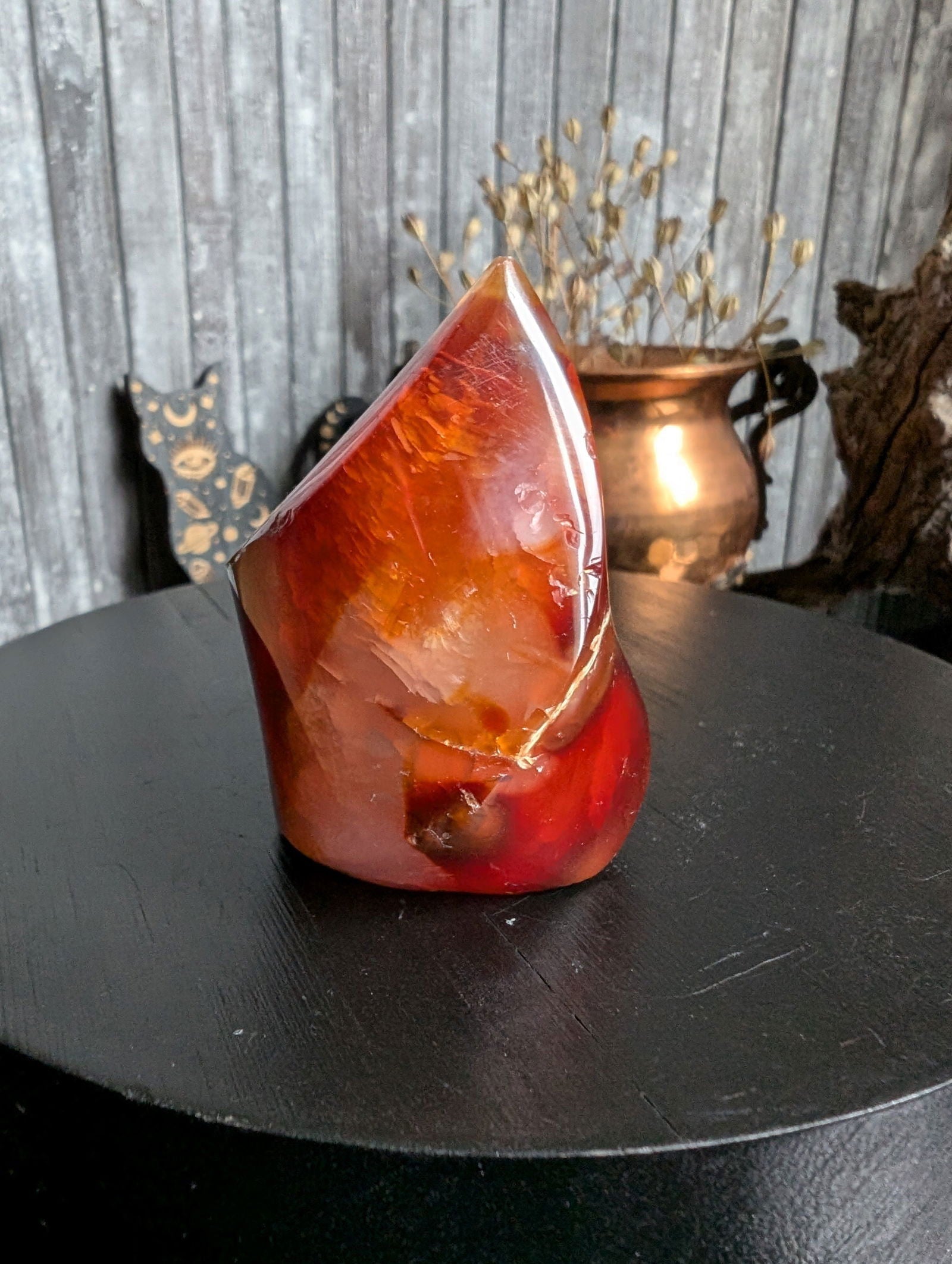 1 flamme en cornaline - Aurore Lune 