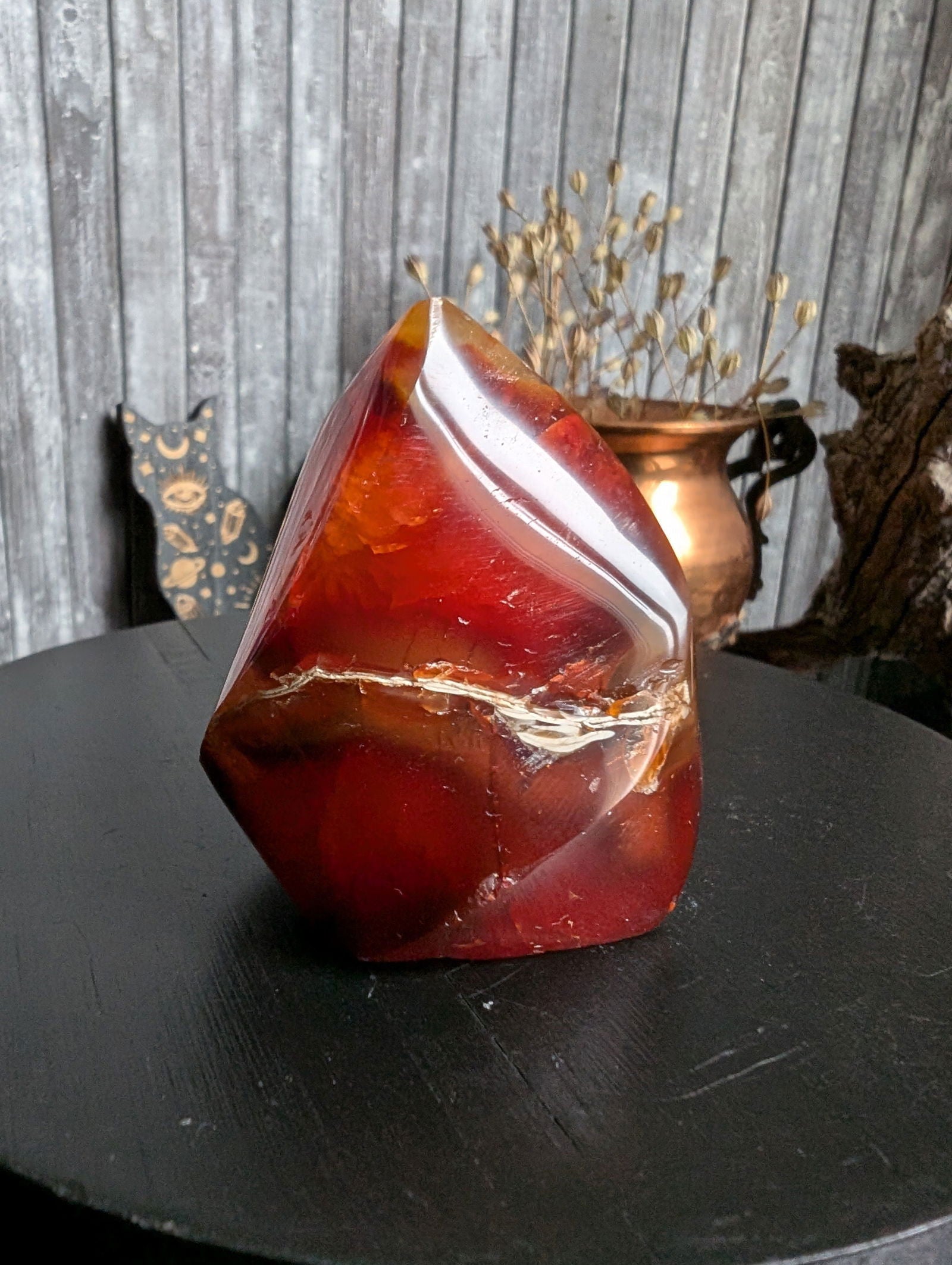1 flamme en cornaline - Aurore Lune 