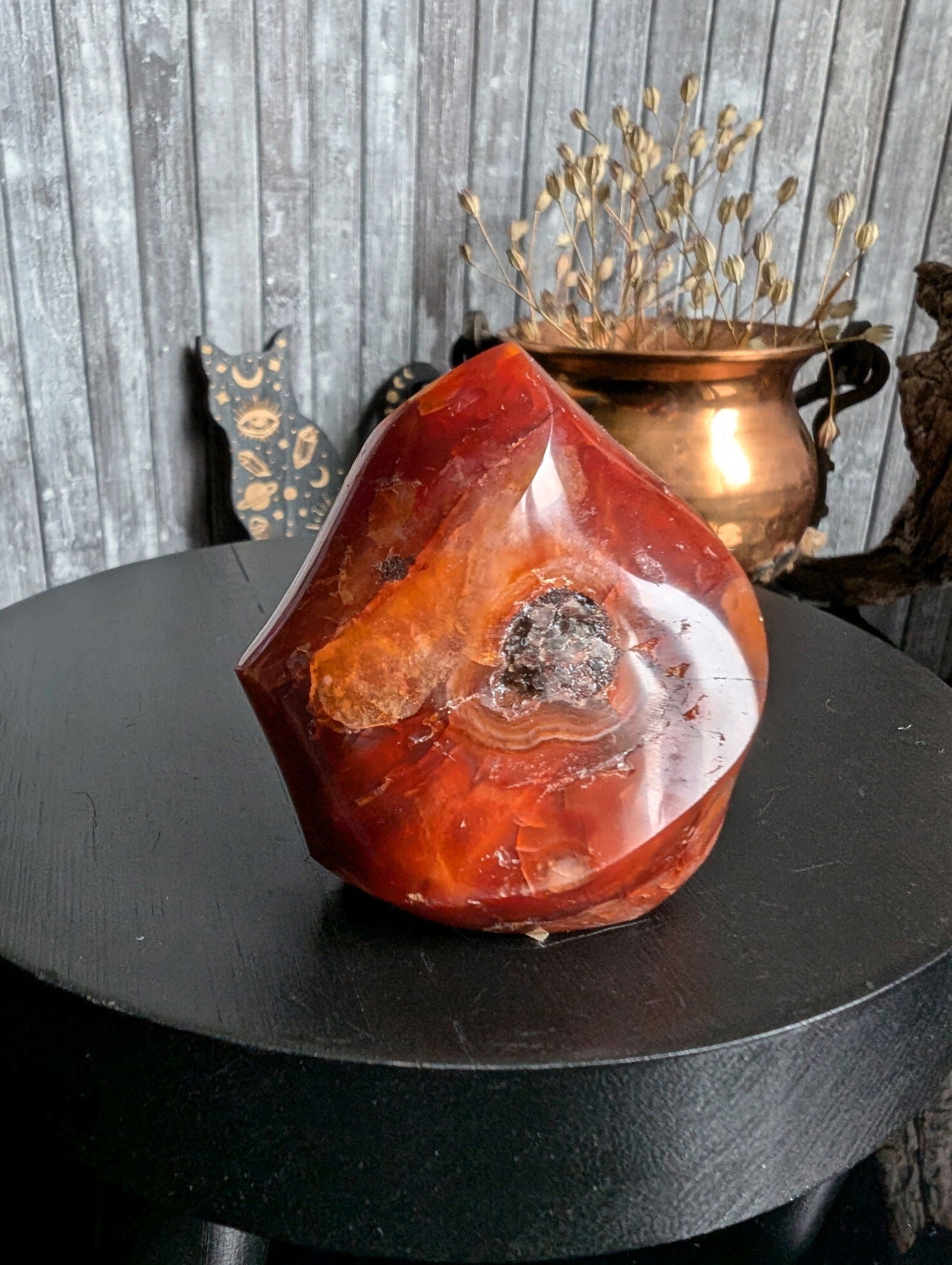 1 flamme en cornaline - Aurore Lune 