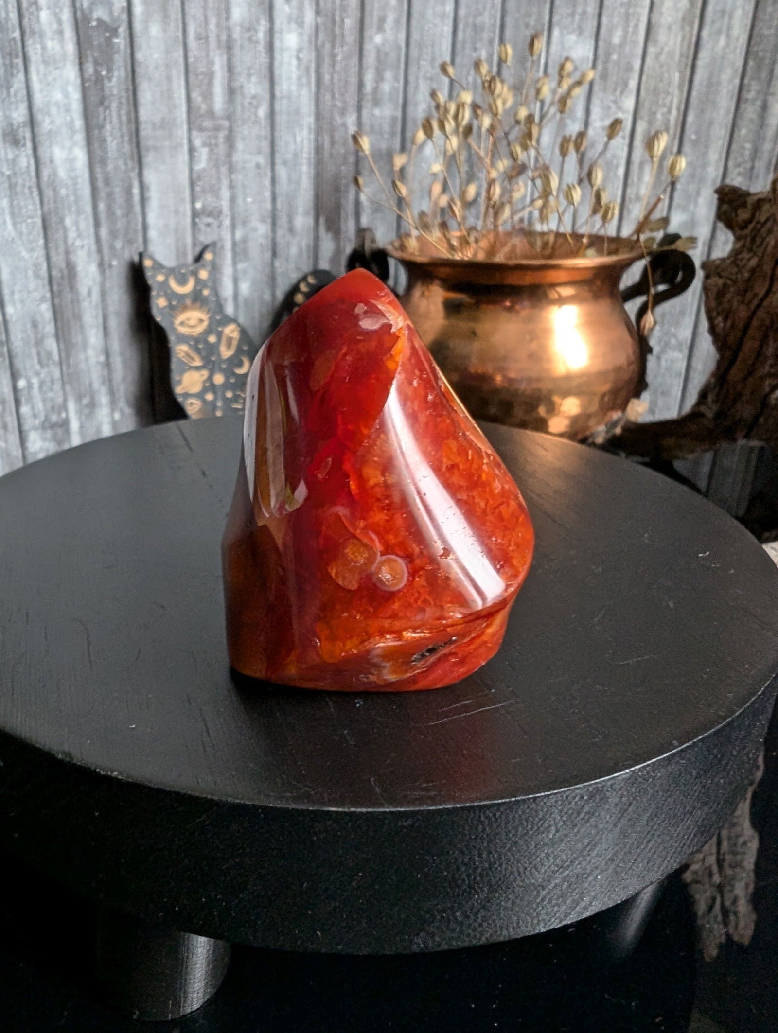 1 flamme en cornaline - Aurore Lune 