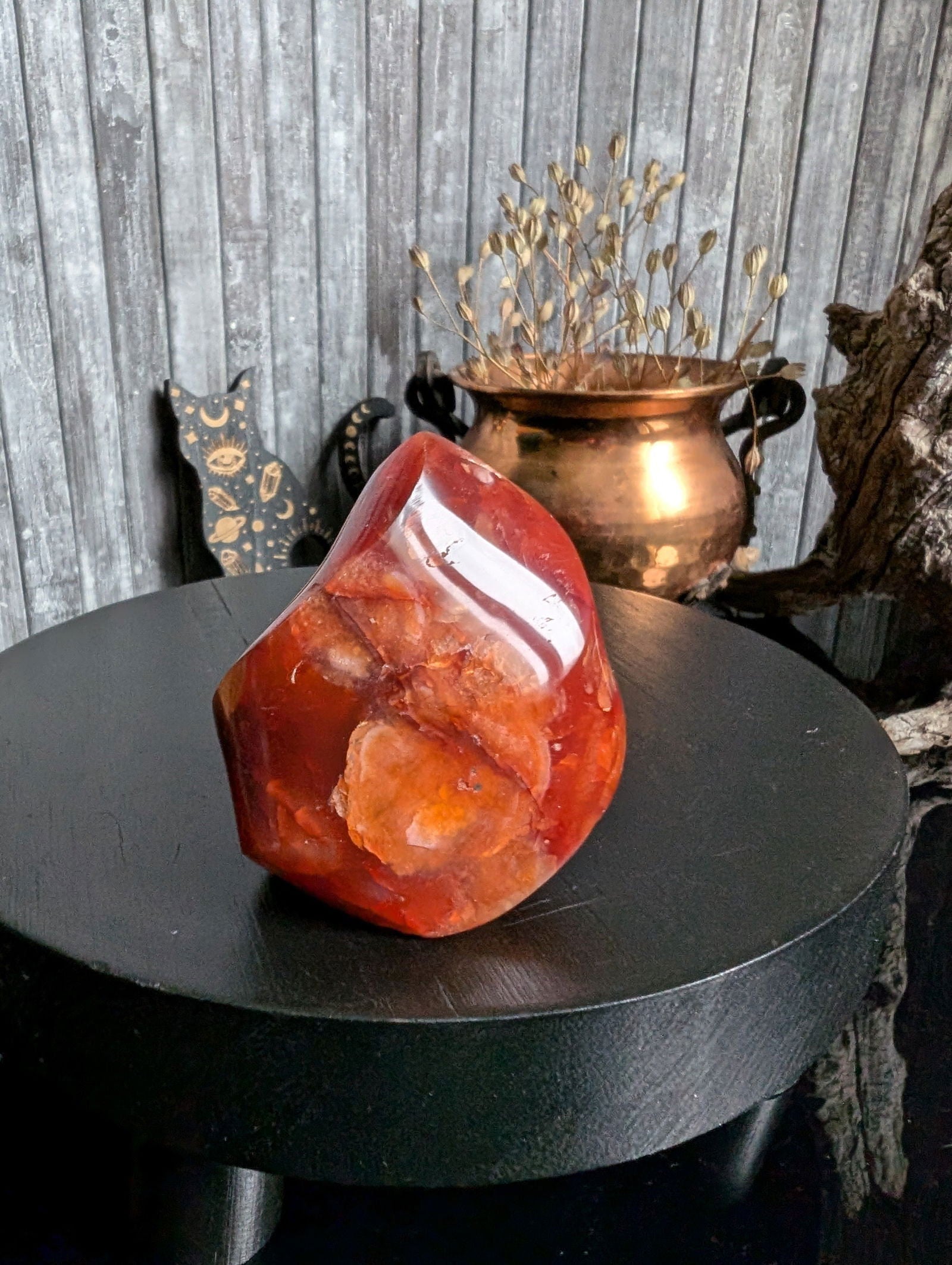 1 flamme en cornaline - Aurore Lune 